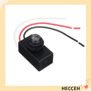 Hecceh สวิตช์ควบคุมไฟถนน DC 10V-50V พลาสติก 5A ขนาดเล็ก แบบพกพา สีดํา สําหรับช่างไฟฟ้า