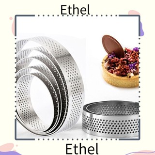 Ethel1 แม่พิมพ์ทาร์ตเล็ต สเตนเลส ทรงกลม สไตล์ฝรั่งเศส สําหรับทําขนมหวาน มูส