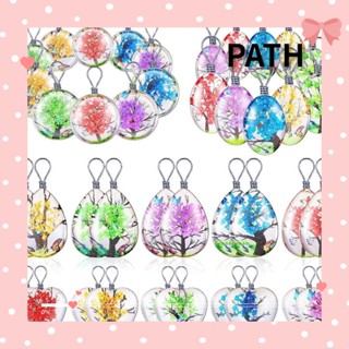 Path จี้ดอกไม้แห้งเรซิ่น รูปหยดน้ํา คละสี สําหรับทําเครื่องประดับ ต่างหู DIY