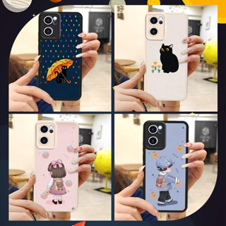 heat dissipation couple Phone Case For OPPO Reno7 5G China Waterproof texture funny leather advanced Silica gel