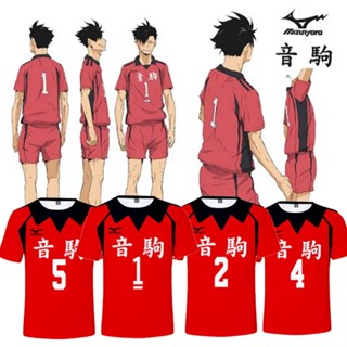 เสื้อยืดแขนสั้น พิมพ์ลายคอสเพลย์ Haikyuu Nekoma Jersey Uniform 3 มิติ สําหรับผู้ชาย