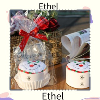 Ethel1 ผ้าขนหนู ผ้าฝ้าย ลายคัพเค้ก สําหรับตกแต่งบ้าน เทศกาลคริสต์มาส