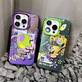 เคสแข็ง เคสไอโฟน iPhone 14 Pro Max iPhone 13 Pro Max iPhone 12 Pro Max iPhone 11 Cartoon SpongeBob SquarePants &amp; Patrick Star Creative Design Hard Case