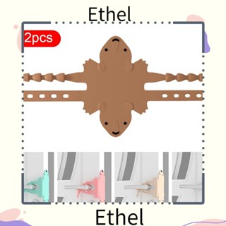 Ethel1 แผ่นบัฟเฟอร์ป้องกันประตู ลายการ์ตูน เสียงเงียบ 2 ชิ้น