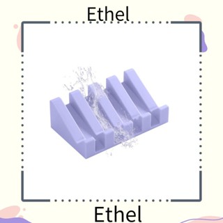 Ethel1 กล่องสบู่ซิลิโคน ระบายน้ําได้ อุปกรณ์เสริม สําหรับห้องน้ํา