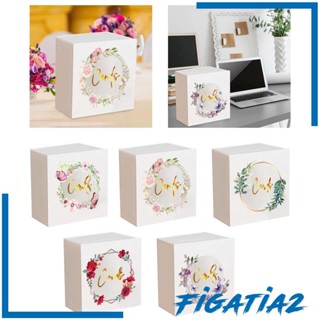 [Figatia2] กล่องการ์ดอะคริลิค พิมพ์ลายดอกไม้ ขนาด 5x9.8x9.8 นิ้ว หรูหรา สําหรับใส่บัตรอวยพร งานแต่งงาน