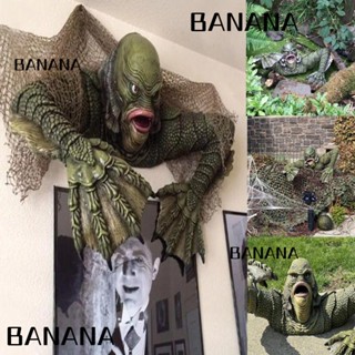 Banana1 โมเดลมนุษย์จิ้งจกเรซิ่น สีเขียว สีดํา สําหรับตกแต่งบ้าน วันฮาโลวีน