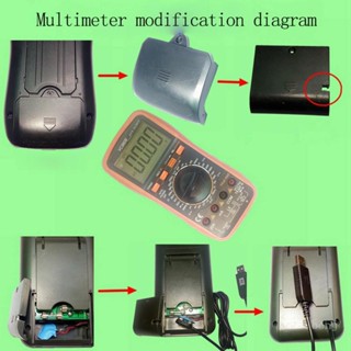 Bonj สายเคเบิลแปลงแบตเตอรี่ 9V USB สําหรับมัลติมิเตอร์