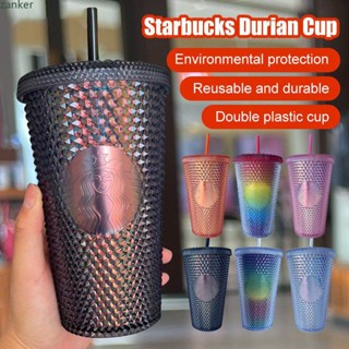 【พร้อมส่ง】 473ml/16oz Diamond Radiant Goddess Straw Cup Coffee Cup Summer Holiday Cold Cup Tumbler Durian Cup