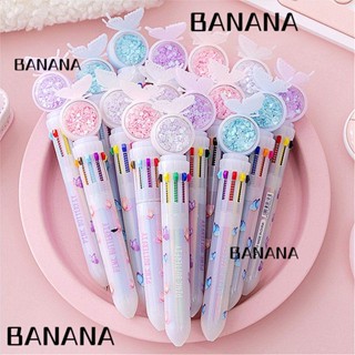 Banana1 ปากกาลูกลื่น 10 สี สําหรับโรงเรียน สํานักงาน