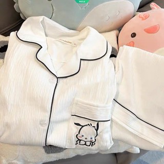 ชุดนอนแขนยาว และกางเกงขายาว ลาย Cinnamoroll น่ารัก สวมใส่สบาย แฟชั่นฤดูใบไม้ผลิ และฤดูใบไม้ร่วง สไตล์ญี่ปุ่น สําหรับผู้หญิง และนักเรียน 2023