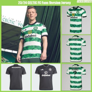 เสื้อกีฬาแขนสั้น ลายทีมแฟนบอล CELTIC FC 2023/24