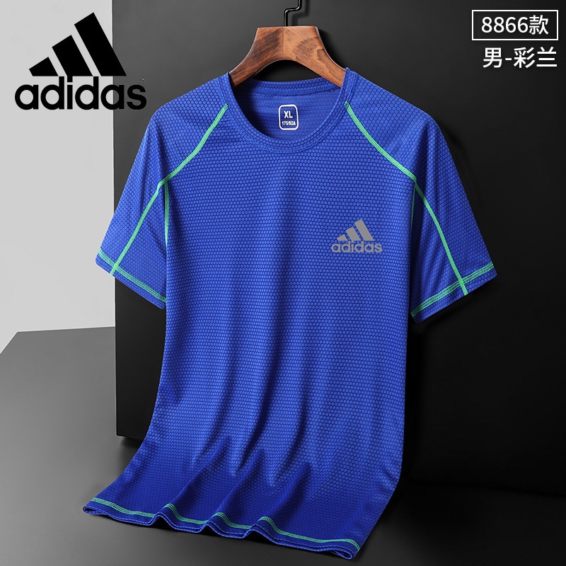 เสื้อยืดแขนสั้น Adidas แบบแห้งเร็ว เหมาะกับใส่ออกกําลังกาย ไซซ์ M-8XL สําหรับผู้ชาย