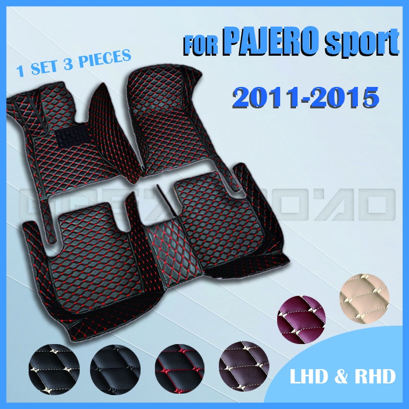 Rhd รถสําหรับ Mitsubishi pajero sport 2011 2012 2013 2014 2015 Custom auto แผ่นเท้ารถยนต์พรมฝาครอบ