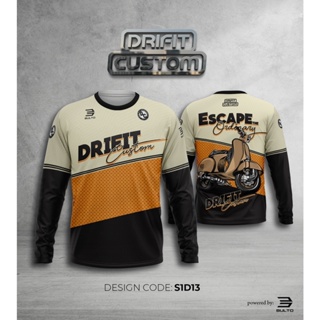 เสื้อกีฬาแขนยาว ลาย drifit moto jersey s1 d13 สําหรับขี่จักรยาน