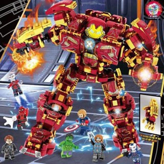 บล็อกตัวต่อเลโก้ หุ่นยนต์ Avengers Iron Man Anti-Hulk Mecha ของเล่นเสริมการศึกษา สําหรับเด็ก