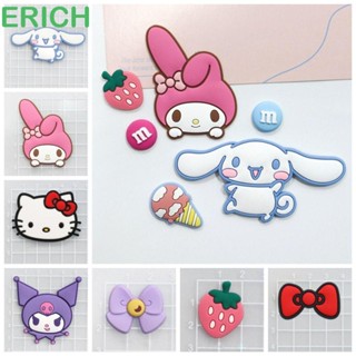 Erich กิ๊บติดผม รูปตุ๊กตา Kuromi Cinnamoroll 3D DIY อุปกรณ์เสริม สําหรับตกแต่งเครื่องประดับ งานฝีมือ 5 ชิ้น