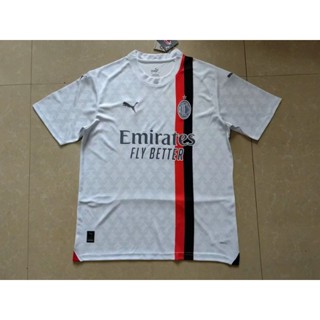 เสื้อกีฬาแขนสั้น พิมพ์ลายทีมชาติฟุตบอล Away S-4X Fans 23 24AC แบบแห้งเร็ว สําหรับผู้ใหญ่