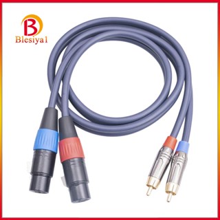 [Blesiya1] แผ่นเชื่อมต่อเสียงสเตอริโอ HiFi Dual XLR ตัวเมีย เป็น Dual RCA ตัวผู้ สําหรับไมโครโฟน ทีวี คอมพิวเตอร์