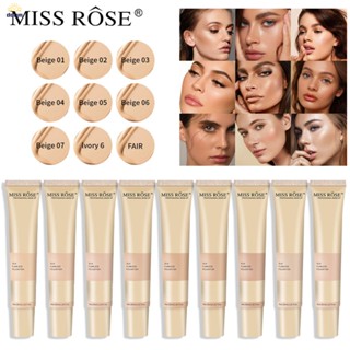 MISS ROSEคอนซีลเลอร์ รองพื้น ธรรมชาติ คอนซีลเลอร์ให้ความชุ่มชื้น รองพื้นทนทาน เครื่องสําอางรองพื้นกันน้ํากันเหงื่อ 【doom】