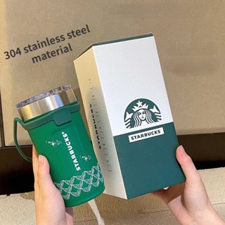 Starbucks กระติกน้ําร้อน แก้วกาแฟ สเตนเลส 304 ลาย Starbucks 600 มล.