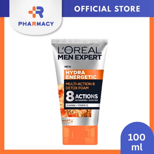 R Pharmacy Loreal Paris Men Hydra Energetic Detox Foam 100Ml