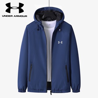 UNDER ARMOUR เสื้อแจ็กเก็ต เสื้อกีฬา มีฮู้ด กันน้ํา ระบายอากาศ คุณภาพสูง เหมาะกับใส่กลางแจ้ง แฟชั่นสําหรับผู้ชาย ไซซ์ M - 5XL