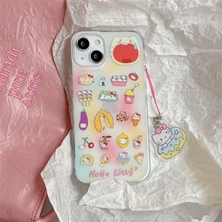 เคสโทรศัพท์มือถือ ซิลิโคน กันกระแทก ลายการ์ตูนแมว kt น่ารัก สองชั้น สร้างสรรค์ สําหรับ iphone 13 11 12 13 14 14promax 13Promax 11 12