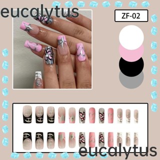 Eucalytus1 เล็บปลอม แบบกด DIY 24 ชิ้น