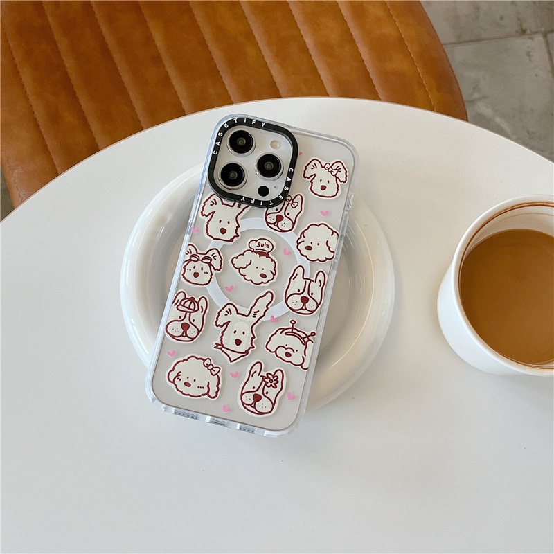 Casetify【gula dot Party】เคสโทรศัพท์มือถืออะคริลิค แบบใส กันกระแทก ลายการ์ตูนน่ารัก สําหรับ iPhone 11 12 13 14 Pro MAX Plus