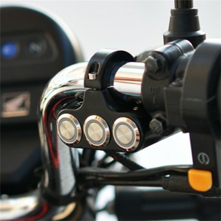 ⚡NEW 8⚡Handlebar Switc 22mm 3 LED Buttons 7/8\" CNC Aluminum Alloy ON/OFF Parts