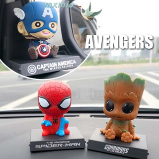 Mxmio ตุ๊กตาฟิกเกอร์ Marvel Shaking Head Q Version สําหรับตกแต่งภายในรถยนต์