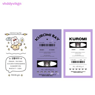 Vhdd สติกเกอร์ฉลาก ลาย Kawaii Kuromi สําหรับตกแต่งสมุดภาพ 100 แผ่น ต่อแพ็ก