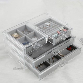 [Homyl1] กล่องจัดระเบียบเครื่องประดับ พร้อมลิ้นชัก 4 ชั้น สําหรับผู้หญิง