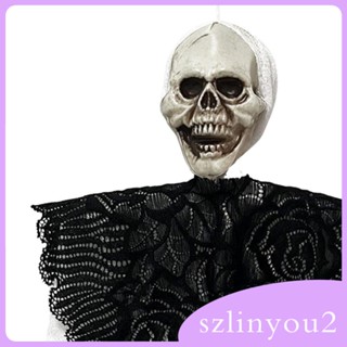 [szlinyou2] จี้รูปหัวกะโหลก น้ําหนักเบา สําหรับตกแต่งระเบียง สวน ฮาโลวีน