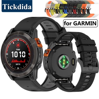 สายนาฬิกาข้อมือซิลิโคน สําหรับ Garmin Fenix 7 7X 6X 6 Pro 5 5X Plus Epix Pro 2 Tactix Bravo 26 มม. 22 มม.