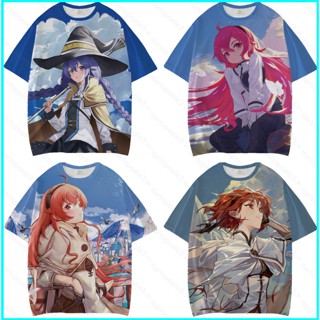 ROXY Star3 เสื้อยืดแขนสั้น พิมพ์ลายอนิเมะ Mushoku Tensei: Jobless Reincarnation สําหรับผู้ชาย และผู้หญิง