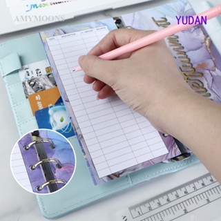 Yudan สมุดโน้ตบุ๊ก ปกหนัง PU ขนาด A6 สีมาการอง แบบสร้างสรรค์