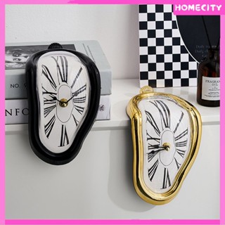 [พร้อม] Surreal Melting Clock Silent Melting Wall Clock Salvador Dali Style Decor Home Wall Watch Office Shelving Desk Table Gift