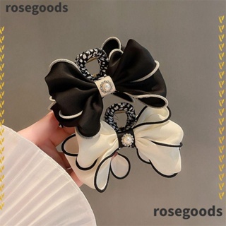 Rosegoods1 กิ๊บติดผมแฟชั่น รูปกรงเล็บฉลาม ประดับโบว์