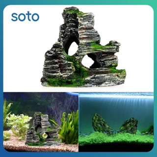 ♫ Fish Tank Landscaping Ornamental Rockery Simulation Aquarium Decoration Explosive Rock Ornament Aquarium Fish Decor