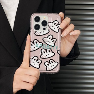 Yiki|เคสโทรศัพท์มือถือแบบนิ่ม TPU ลายการ์ตูนกระต่ายน่ารัก สีชมพู สําหรับ Samsung A24 A22 A14 A13 A12 A04E A04S A04 A03S A03 A02S A02 A11 A10S A10