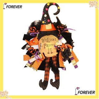 Forever พวงหรีดขาแม่มด ฟักทอง สีส้ม สําหรับตกแต่งปาร์ตี้ฮาโลวีน