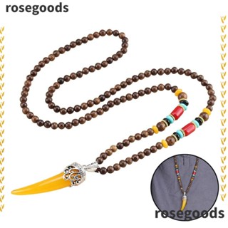 Rosegoods1 สร้อยคอยาว แบบไม้ แฮนด์เมด สไตล์โบฮีเมียน