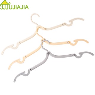Jujiajia ไม้แขวนเสื้อพลาสติก พับได้ แบบพกพา สําหรับเดินทางกลางแจ้ง
