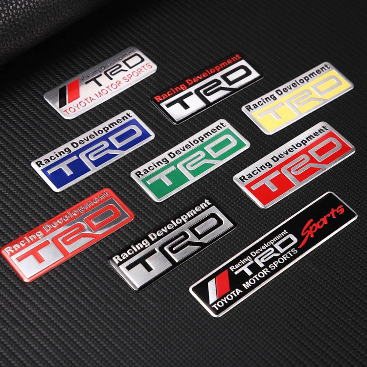 สติกเกอร์โลโก้ TRD โลหะผสมอลูมิเนียม 3D สําหรับ Toyota