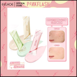 PINKFLASH Clay Mask Anti Acne Deeply Cleansing Oil Control ปลอบประโลมสิว Peeling Exfoliate Moisture Replenishment Brightening -eelhoe