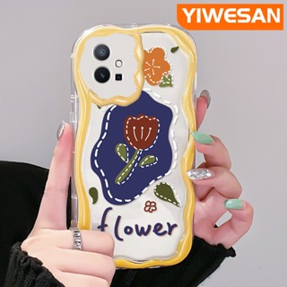 เคสโทรศัพท์มือถือแบบนิ่ม ใส ลายดอกกุหลาบ สีครีม หลากสี สําหรับ vivo y55 y75 5G y55s 2023 y33s 2023 y33e y52t y30 t1 5G iqoo z6