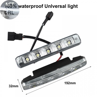 ไฟกลางวัน Led 10 ดวง 12V DC 6500K สีขาวบริสุทธิ์ อุปกรณ์เสริม สําหรับรถยนต์