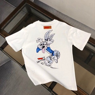 CC2J L * @ mens summer T-shirt rabbit year limited cartoon bunny print handsome slimming round neck loose all-Match T